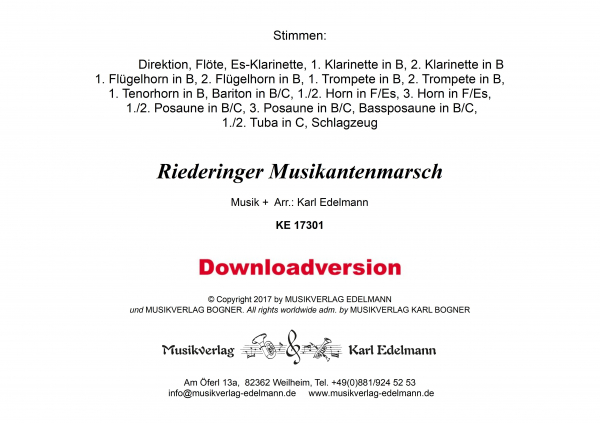 Riederinger Musikantenmarsch - Download